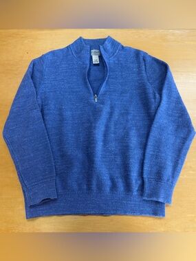 L.L. Bean Men's Royal Blue Quarter-Zip Sweater